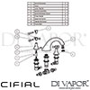 Cifial 31405MW X Brookhaven Cross 3 Hole Deck Bath Mixer Dimension